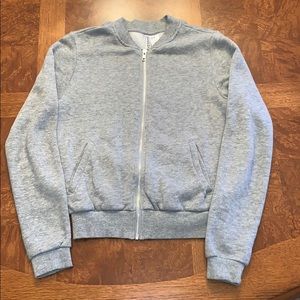 H&M zippered gray sweatshirt with pockets size XS